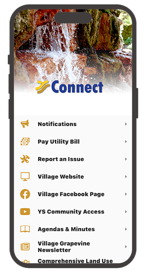 YSConnect app menu